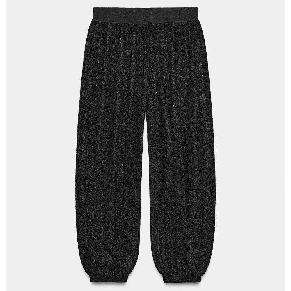 NWT Zara Pointelle Knit Set top S pans M
